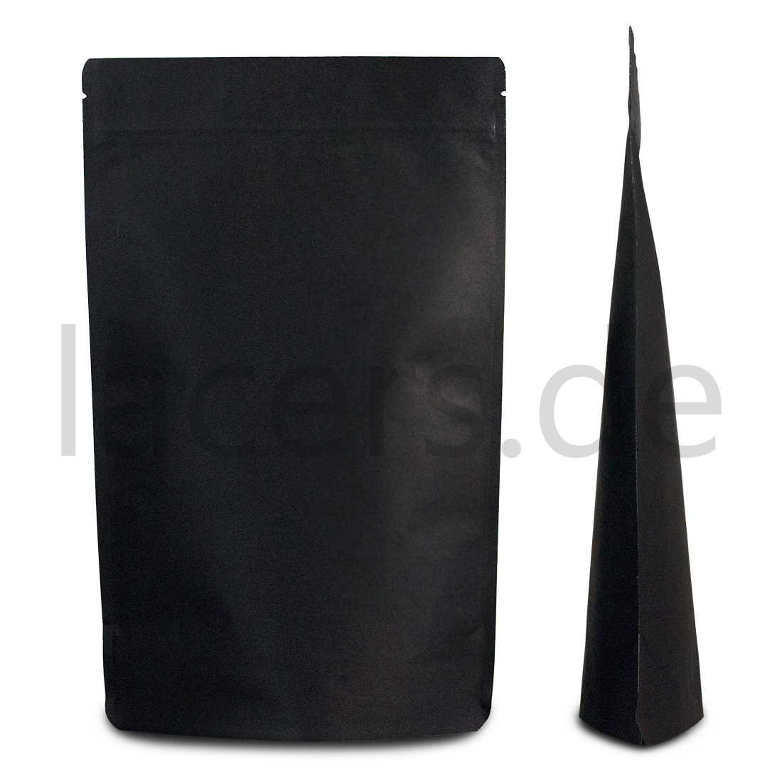 Standbodenbeutel Kraftpapier schwarz_2_frontBild.jpg